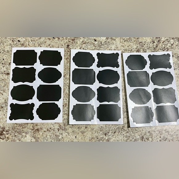 Chalkboard Sticker Labels, Waterproof PVC Decals, Handwritten Label, With Marker - Picture 2 of 2